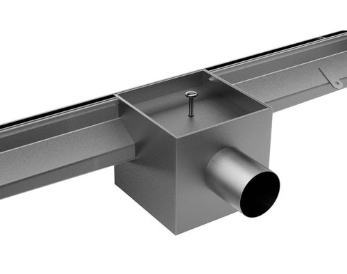Calha de escoamento com grelha - 1660 - Inoxsystem S.r.l. - com fenda lateral / grelha em aço inoxidável / de piso