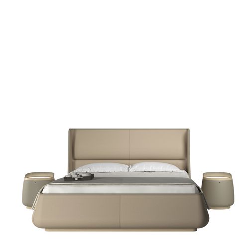 Cama de casal - NEOS - DIMENSIONE CHI WING LO - contemporânea / estofada / com cabeceira estofada