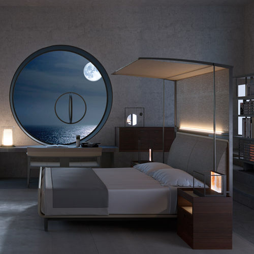 Cama com dossel - FORA  - DIMENSIONE CHI WING LO - de casal / contemporânea / com cabeceira estofada