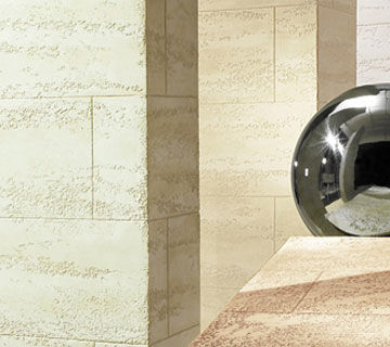 Argamassa decorativa - TRAVERTINO ROMANO - OIKOS colore e materia per l'architettura - para ambiente interno / para área externa / para parede