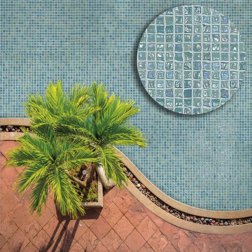 Pastilhas em vidro - IRIDIS 31 - Mosavit - brilhante / para piscina / de parede
