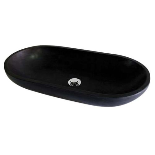 Cuba de apoio - LANZAROTE - Mosavit - em pedra natural / oval / contemporânea