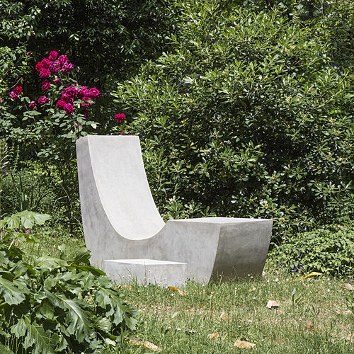 Chaise longue de design minimalista - COMMA.1 - LOVECEMENT - em fibrocimento / para ambiente externo / para espaço público