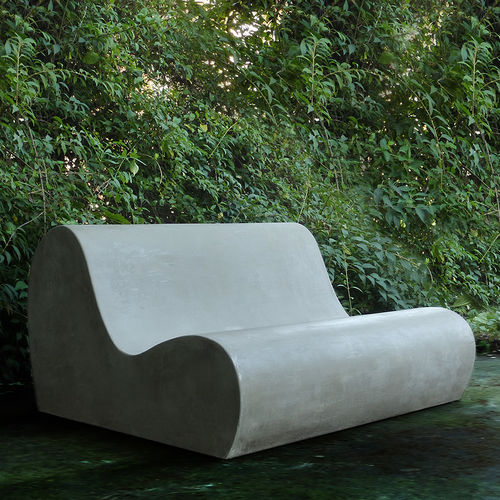 Sofá de design original - LAND.6 - LOVECEMENT - de jardim / feito à mão / cinza