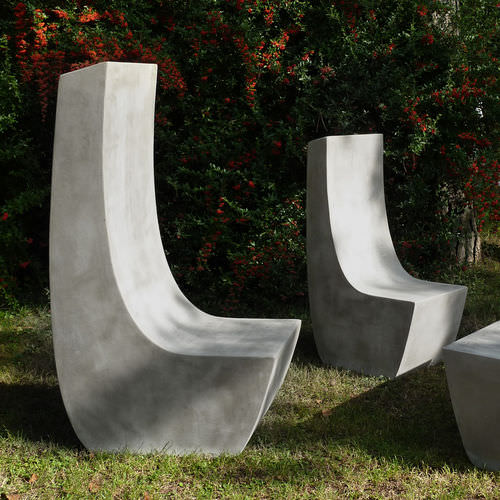 Cadeira de jardim contemporânea - COMMA.3 - LOVECEMENT - para ambiente externo / para ambiente interno / em fibrocimento