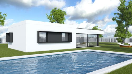 Casa pré-fabricada - MODULOR : M0 - HORMIPRESA - ecológica / modular / contemporânea