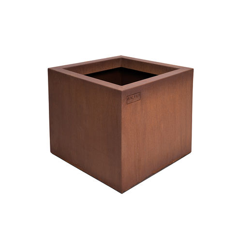Floreira em aço inoxidável - FLORENCE - WALFiLii - em aço Corten / em alumínio / quadrada