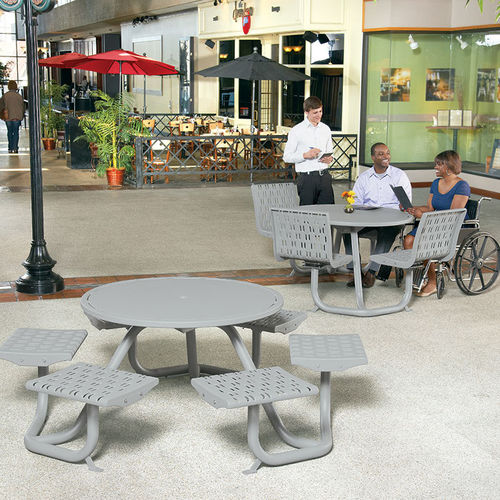 Conjunto de mesa e cadeiras contemporâneo - COSMOPOLITAN - ANOVA - para ambiente interno / para ambiente externo / em aço