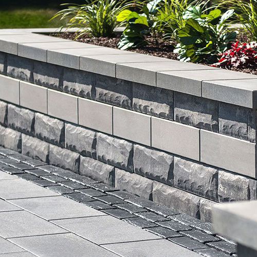 Bloco de concreto maciço - U-CARA™ MULTI-FACE - UNILOCK - para cerca de jardim / para parede de retenção / para pilar
