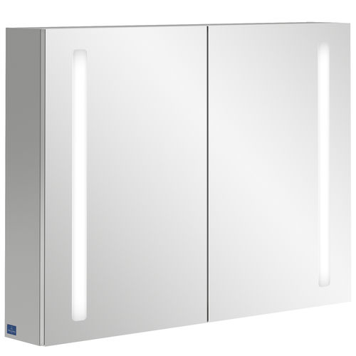 Armário de casa de banho com espelho com iluminação embutida - MY VIEW 14+ : A433G1 - Villeroy & Boch - contemporânea / de parede