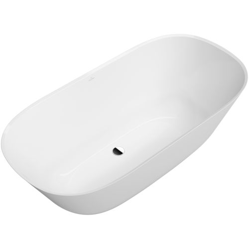 Banheira oval - THEANO : UBQ155ANH7F200V - Villeroy & Boch - freestanding / em compósito de quartzo / branca