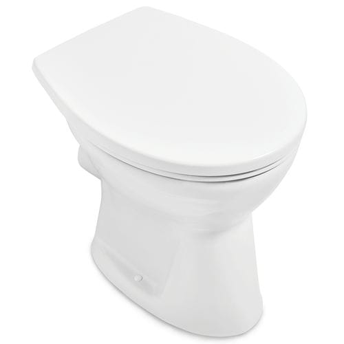 Vaso sanitário de piso - O.NOVO: 7619R0 - Villeroy & Boch - em cerâmica / da linha comercial / Rimless (sem rebordo)