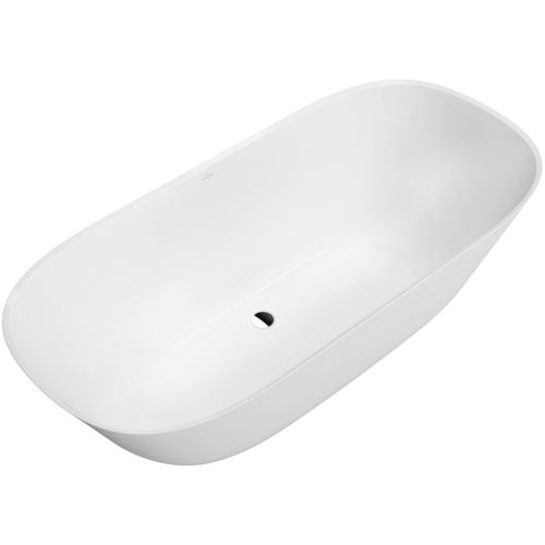 Banheira oval - THEANO: UBQ175ANH7F200V - Villeroy & Boch - freestanding / em acrílico / em compósito de quartzo