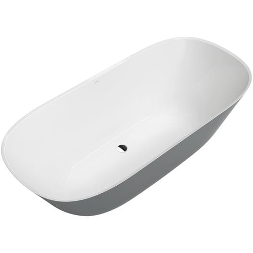 Banheira oval - THEANO: UBQ175ANH7F2BCV - Villeroy & Boch - freestanding / em acrílico / em compósito de quartzo