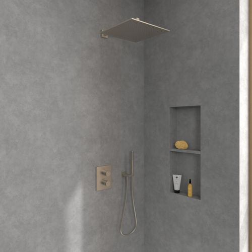 Cabeça de chuveiro de parede - UNIVERSAL : TVC000006000XX - Villeroy & Boch - quadrada / tipo chuva / da linha comercial