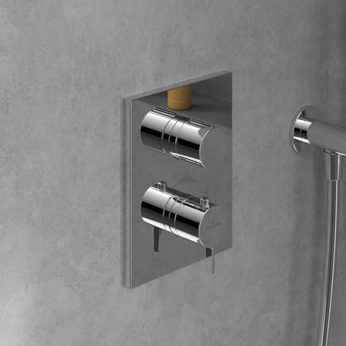 Misturador monocomando para box de banheiro - CONUM : TVS127002000XX - Villeroy & Boch - de parede / termostático / de latão