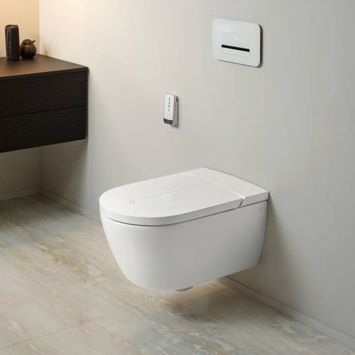 Vaso sanitário com bidê integrado - VICLEAN-I200 : V0E200XX - Villeroy & Boch - suspenso / em cerâmica / da linha residencial