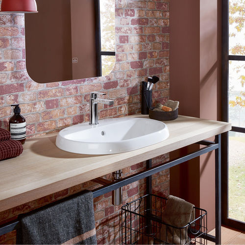 Cuba de embutir - ARCHITECTURA - Villeroy & Boch - em cerâmica / oval / 1 furo
