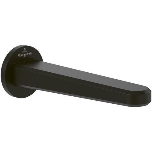 Bica de banheira metálica - TVT117002000K5 - Villeroy & Boch - de parede / para uso doméstico / preta