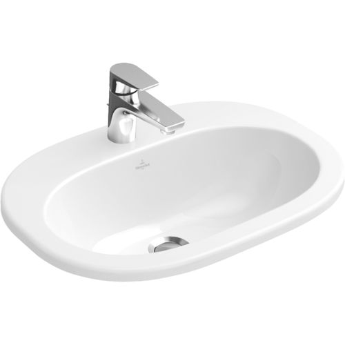 Cuba de embutir - O.NOVO: 416156 - Villeroy & Boch - em porcelana / oval / contemporânea