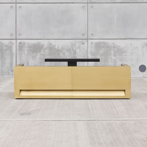 Balcão de recepção modular - BLOK - ISOMI - metálico