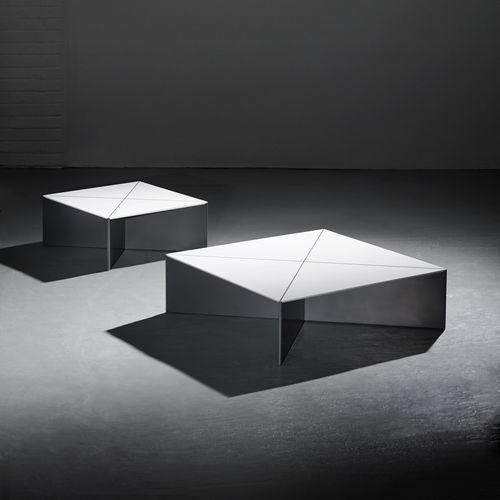 Mesa de centro contemporânea - FOLD  - ISOMI - em Solid Surface / quadrada / modular