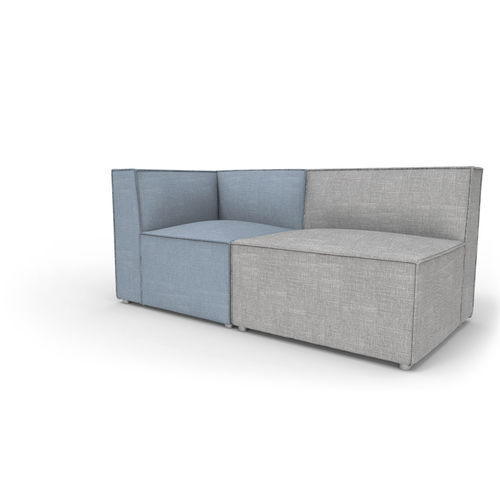 Sofá contemporâneo - PLANER - Mobel Línea - em tecido / modular / azul