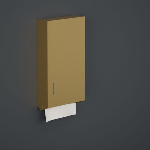 Dispenser de papel toalha de parede - E010-L - Duten - em aço inoxidável / em aço inoxidável escovado / interfolha