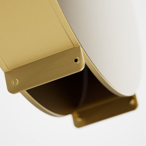 Dispenser de papel higiênico de parede - H145 - Duten - em aço inoxidável / dourado / para chuveiro