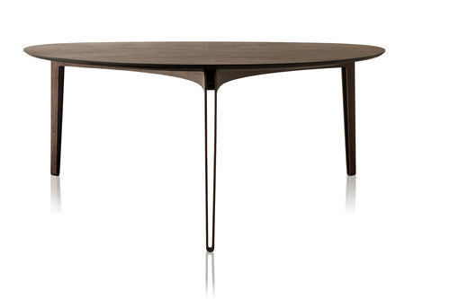 Mesa contemporânea - BANK - SOLLOS - em aço / com base em aço / triangular