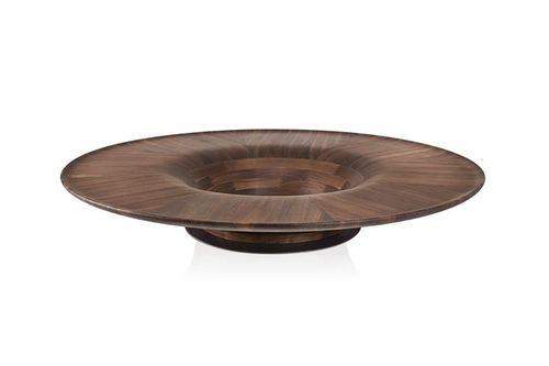 Mesa de centro de design original - TWIST - SOLLOS - em madeira / oval / da linha residencial