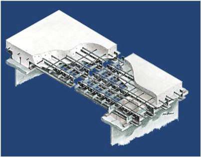 Tabuleiro de ponte em concreto - Short span steel - em aço