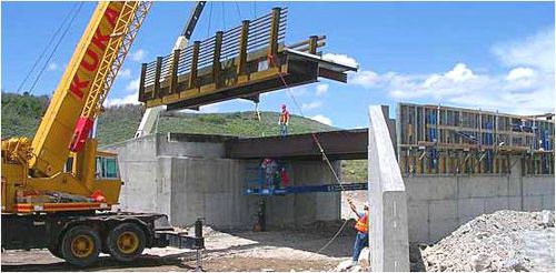 Ponte em aço - Short span steel - para estrada / pré-fabricada