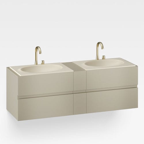 Gabinete de banheiro duplo - A856535821 - Armani / Roca - suspenso / em MDF / contemporâneo