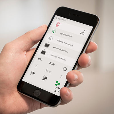 Aplicativo móvel de gestão de controle de acesso e de segurança - MROOMOTE APP - MIDITEC - de controle de iluminação / para sistema de controle de edifícios inteligentes / para sistema RFID