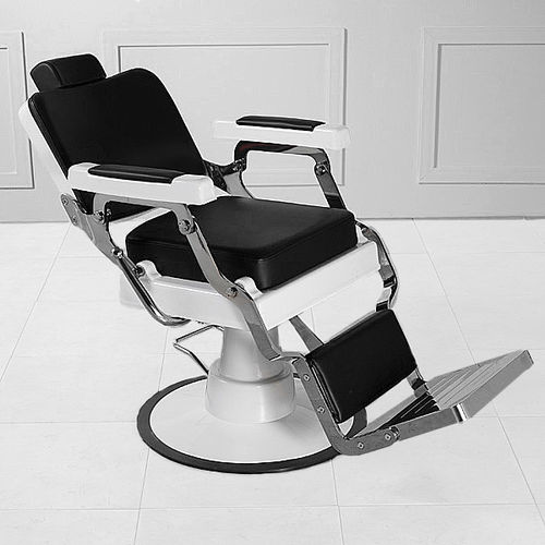 Poltrona de cabeleireiro vintage - RETRO - FEDERICO MARTINEZ FM - em couro / com apoio para pés / reclinável