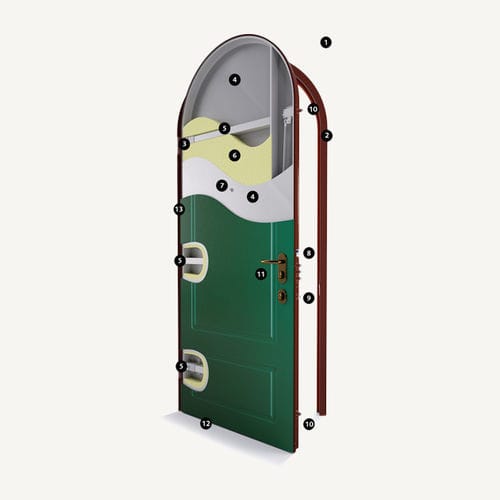 Porta em arco - 884 - Di.Bi. Porte Blindate - de entrada / em aço galvanizado / de abrir
