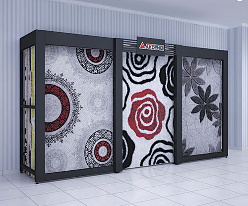 Expositor de tapetes metálico - 105 - AKDENIZ Display Systems - para loja