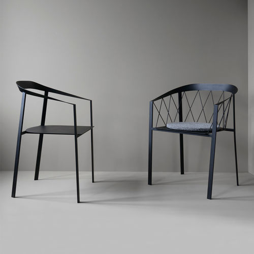 Cadeira contemporânea - MY CHAIR  - Friends & Founders - para ambiente externo / para ambiente interno / em aço revestido a pó