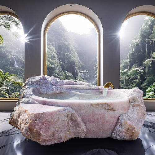 Banheira em pedra semipreciosa - QUARTZ  - GUIDERO Holland BV - freestanding / em quartzo / de design original