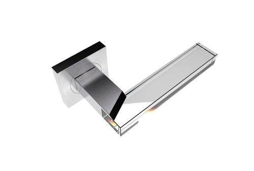 Maçaneta para porta de vidro - EDGE R SS SATIN - GUIDERO Holland BV - em cristal / contemporânea
