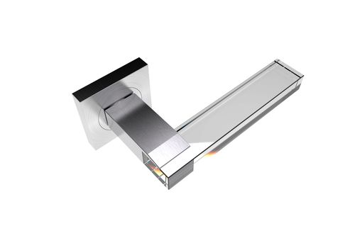 Maçaneta para porta de vidro - MARQUEE R SS SATIN - GUIDERO Holland BV - em cristal / contemporânea
