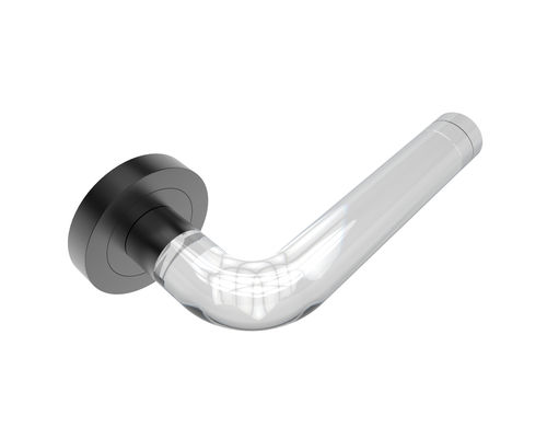 Maçaneta para porta de vidro - SPAC R SS SATIN - GUIDERO Holland BV - em cristal / contemporânea