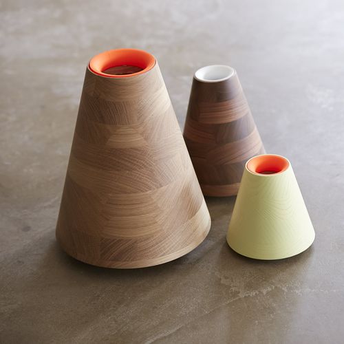 Vaso contemporâneo - ETNA - Per/Use - metálico / em madeira
