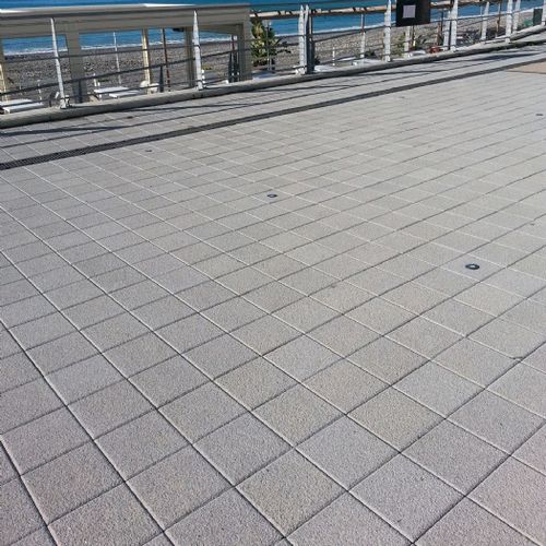 Bloco de pavimentação em concreto - QUADRO - mvb - para ambiente externo / transitável / permeável