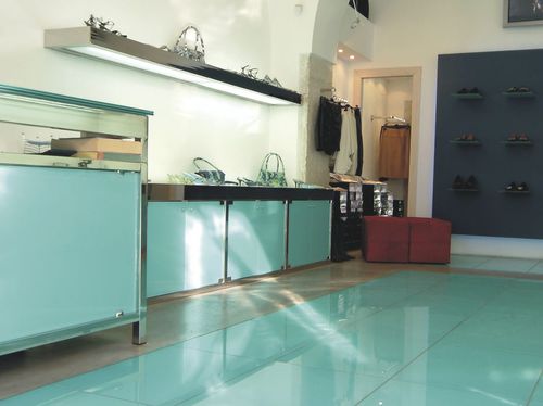 Placas de revestimento em vidro - SHINE METAL E FLAT - eidos glass - brilhante / para ambiente interno / para cozinha