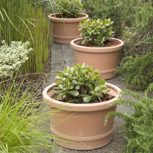 Vaso de jardim em terracota - PO40 - Poterie Goicoechea - redondo