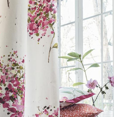 Tecido para estofados - AGAPANTHE DESIGNS - Camengo  - para cortinas / com padrão floral / em algodão