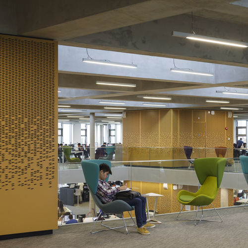 Painel acústico de parede - TEMPLEMAN LIBRARY KENT - Bruag Design Factory AG - para parede divisória / em HPL / retangular