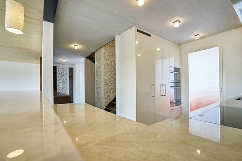 Guarda-corpo em MDF - PERFORATED ELEMENTS GUDISTUD TANN - Bruag Design Factory AG - em painéis / para ambiente interno / para escada